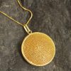 Peruvian Gold-Plated Filigree Pendant Necklace